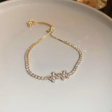 Crystal Wave Bangle Bracelet