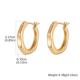 Gold Geometric Hoop Earrings