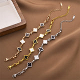 Four-Leaf Clover Charm Bracelet