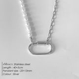 Oval Turnbuckle Choker Necklace