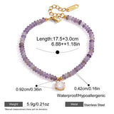 Natural Stone Star & Heart Beaded Bracelet