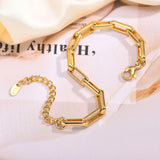 Gold Paperclip Chain Bracelet
