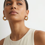 Shiny Zircon Inlay Circle Hoop Earrings