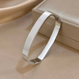 Square-Edge Stainless Steel Bangle