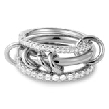 Multi-Layer Stackable Cubic Zirconia Ring
