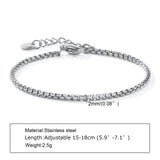 Silver Stackable Chain Bracelet