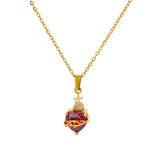 Opal Oval Pendant Necklace