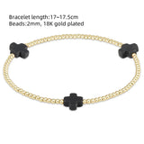 Cross Charm Beaded Bracelet