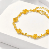 Gold Rose Vine Chain Bracelet