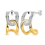 Sterling Silver Charm Hoop Earrings