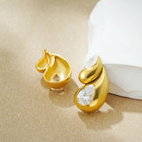 Crystal Double Teardrop Earrings