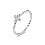 Sterling Silver Clover Flower Ring