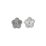 Silver Blossom Stud Earrings