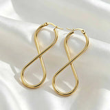 Gold Twisted Infinity Hoop Earrings