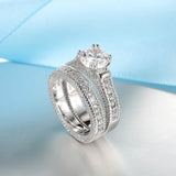 Sterling Silver Couple's Ring Set
