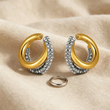Cubic Zirconia Ear Cuff Earrings