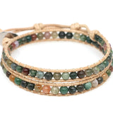 Agate Wrap Bracelet -  2 Wrap