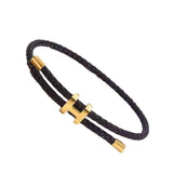 Braided Bracelet with Gold Accent