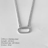 Oval Turnbuckle Choker Necklace