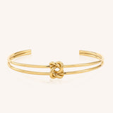 Gold Knotted Bangle