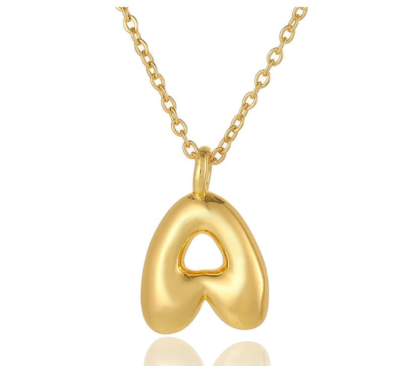 Bubble Initial Necklace