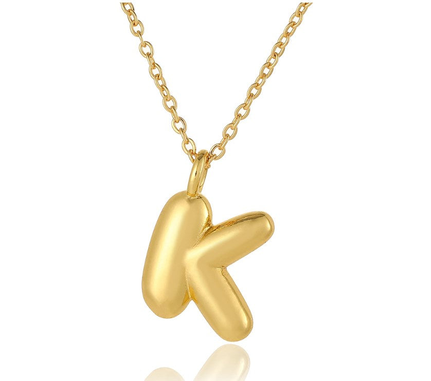 Bubble Initial Necklace