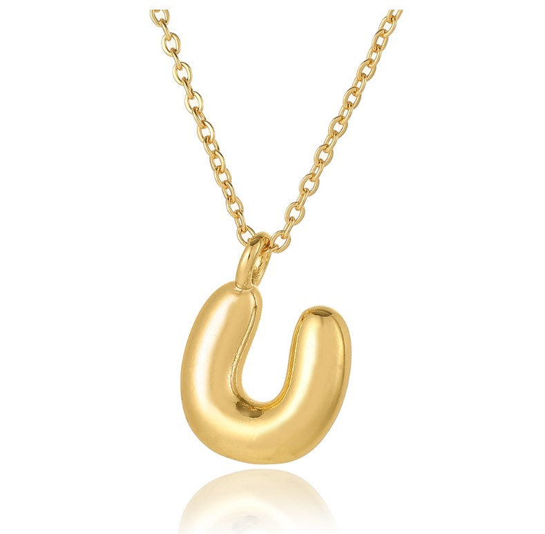 Bubble Initial Necklace