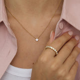 Mother Of Pearl Mini Clover Necklace