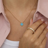 Turquoise Clover Necklace