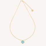 Turquoise Clover Necklace