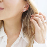 Pip Single Carat Gold Vermeil Oval Studs