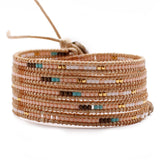 Mixed Seed Bead Five Wrap Bracelet