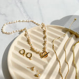 Gold Toggle Clasp AAA Pearl Necklace
