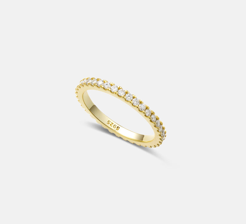 Alison Moissanite Gold Vermeil Eternity Ring