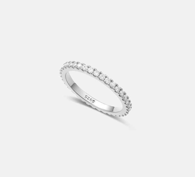 Alison Moissanite Gold Vermeil Eternity Ring