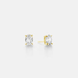 Pip Single Carat Gold Vermeil Oval Studs