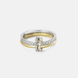 Together Gold Vermeil Pavé Double Ring
