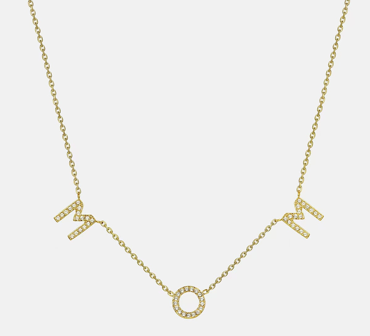 Mom Crystal Pavé Necklace