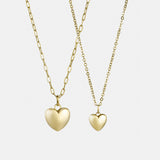 Love Pendant Staple Chain Necklace Set - Mom & Mini
